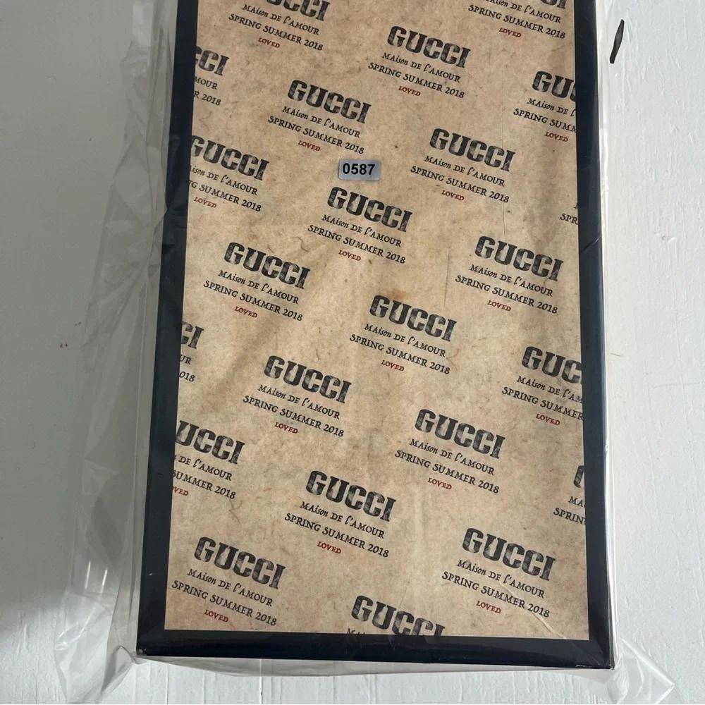 Gucci Men's Lawrence Faux Fur Suede GG Logo Slides Size 12 Chocolate Brown - Picture 13 of 13